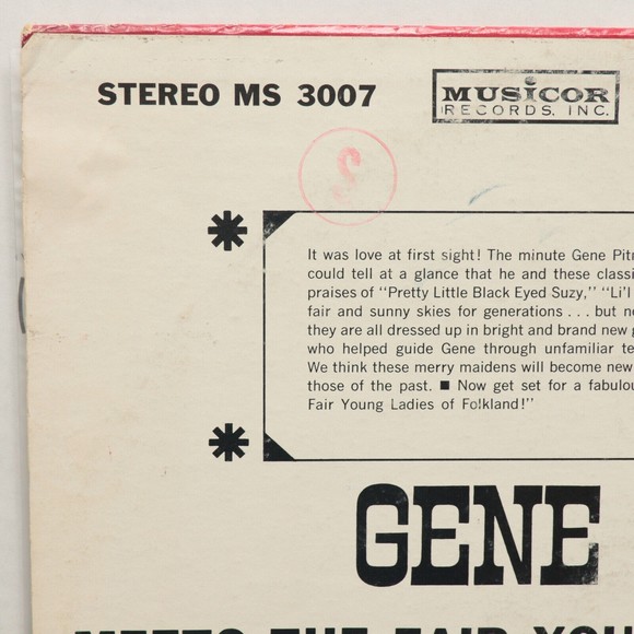 Gene Pitney – Meets The Fair Young Ladies Of Folkland - 12" Vinyl LP MS 3007 EX - Picture 3 of 9
